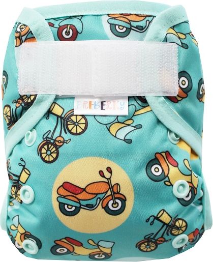 Breberky Svrchní kalhotky MINI - Po dvou kolech SZ, mint patentky + mint gumička - obrázek 1