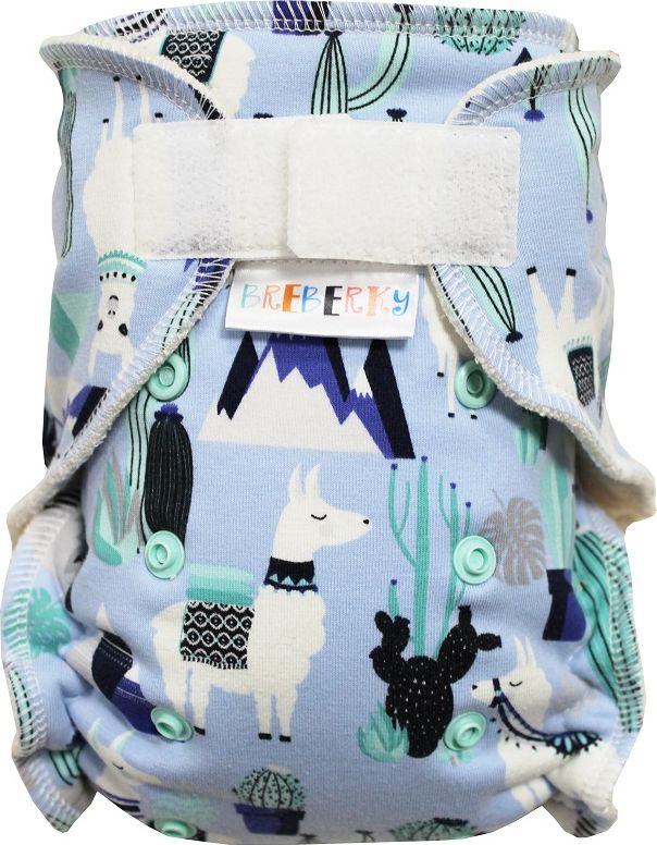 Breberky Kalhotková plenka MINI - Lama v horách SZ, mint patentky - obrázek 1