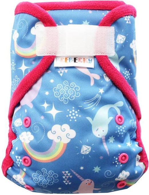 Breberky Svrchní kalhotky MINI - Narval SZ, růžové patentky + růžové lemování - obrázek 1