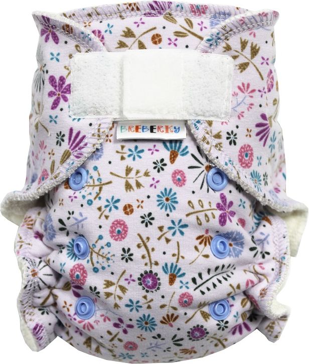Breberky Kalhotková plenka MINI - Kvítka SZ, sv.modré patentky - obrázek 1