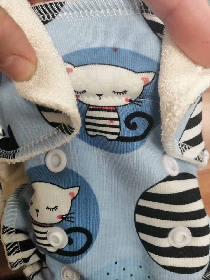 Breberky SLEVA Kalhotková plenka MINI - Kočičky PAT, bílé patentky - obrázek 2