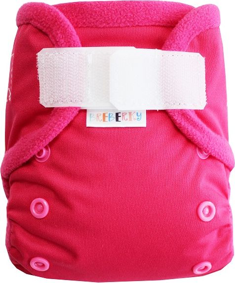 Breberky Svrchní kalhotky MINI bez křidélek - Růžové SZ , růžové patentky + růžové lemování - obrázek 1