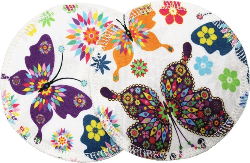 Breberky SLEVA Bio vložky do podprsenky - Motýlí kaleidoskop (PUL) - obrázek 1
