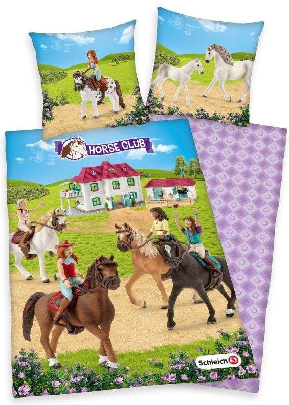 HERDING Povlečení Schleich Horse Club Bavlna, 140/200, 70/90 cm - obrázek 1