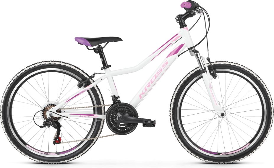 Kross LEA JR 1.0 24" - model 2020 bílá/růžová/fialová - 12" - obrázek 1