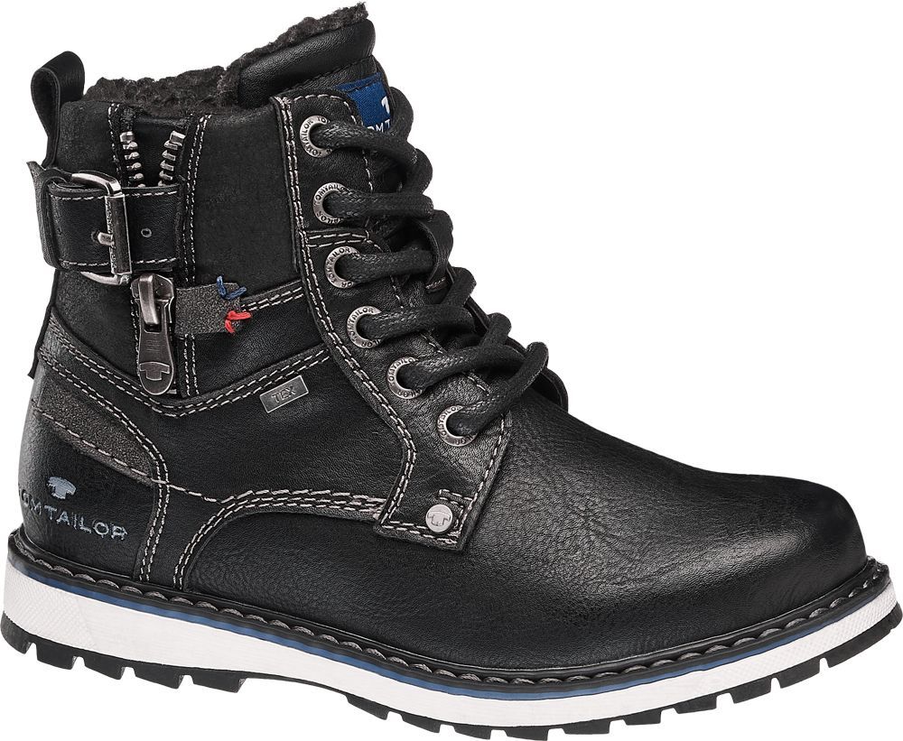 Deichmann - Tom Tailor Černá kotníková obuv Tom Tailor se zipem s TEX membránou 32 černá - obrázek 1