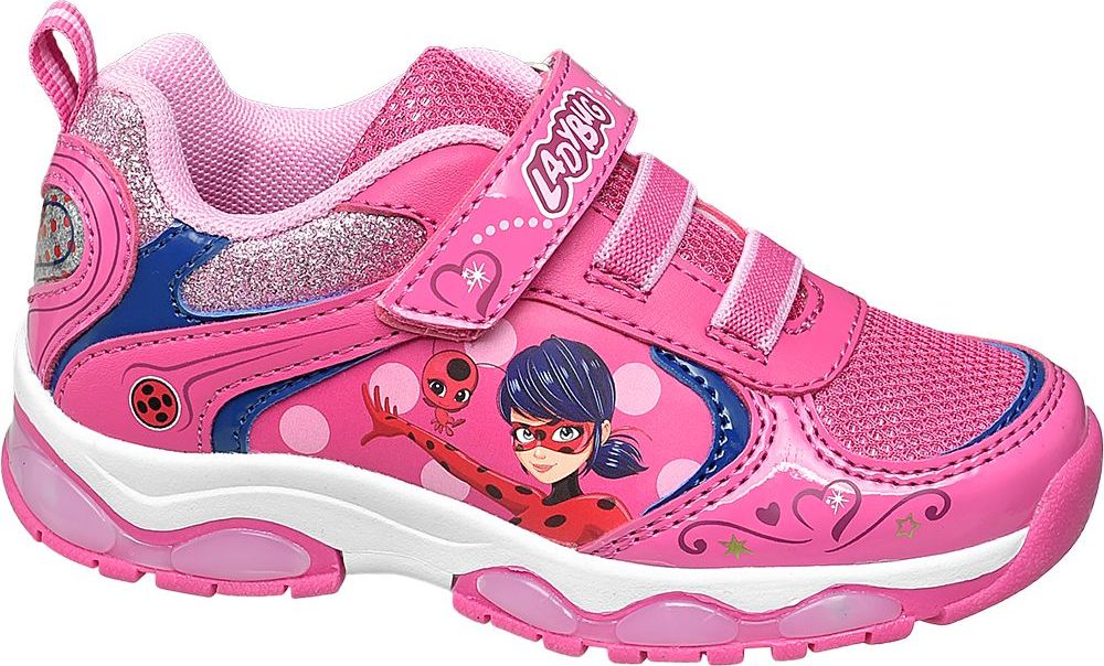 Deichmann - Miraculous Růžové tenisky na suchý zip Kouzelná beruška a Černý kocour 28 růžová - obrázek 1