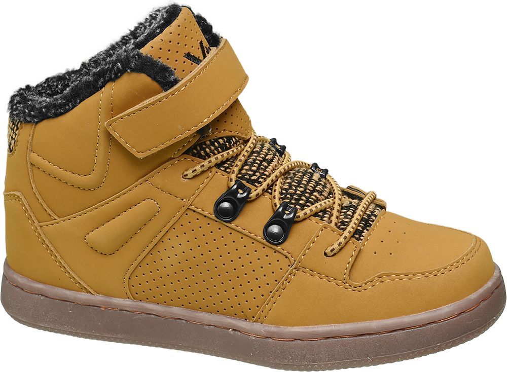 Deichmann - Vty Žlutohnědé kotníkové tenisky na suchý zip Vty 31 žluto-hnědá - obrázek 1