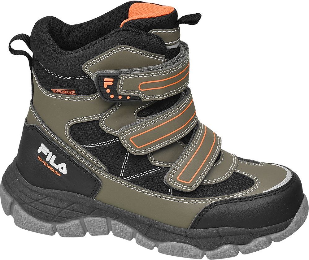 Deichmann - Fila Khaki kotníková obuv na suchý zip Fila s TEX membránou 32 khaki - obrázek 1