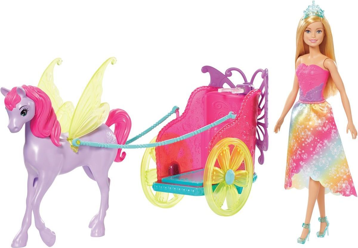 Mattel Barbie princezna v kočáru a pohádkový kůň - obrázek 1