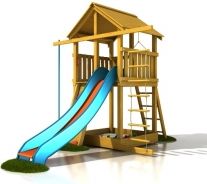 Dětské hřiště Palis Gym Honzík výška podesty 140cm, materiál modřín tmavý nátěr - obrázek 1