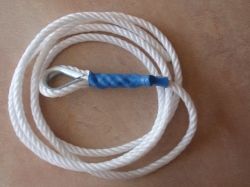Lano bílé 10mm s očnicí délka lana 3,0m - obrázek 2
