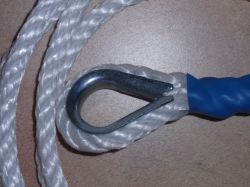 Lano bílé 10mm s očnicí délka lana 3,0m - obrázek 3