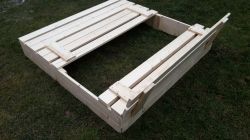 Pískoviště s víkem a se sedákem 120cm - obrázek 6