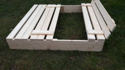 Pískoviště s víkem a se sedákem 120cm - obrázek 7