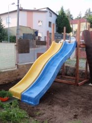 Skluzavka Jungle Gym pro podestu ve výšce 1,5m  modrá + madýlka v ceně - obrázek 9