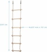 Provazový žebřík 6 příček LUX - obrázek 1