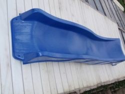 Skluzavka KBT S-line+ 295cm tmavě modrá s přípojkou na vodu + madla - obrázek 3