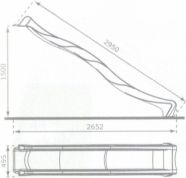 Skluzavka KBT S-line+ 295cm tmavě modrá s přípojkou na vodu + madla - obrázek 5