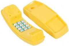 Dětský plastový telefon na dětské hřiště žlutý - obrázek 1