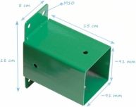 Spojovací díl na kulatinu 10cm WALL červený - obrázek 4