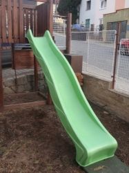Skluzavka KBT S-line+ 295cm světle zelená s přípojkou na vodu s madly - obrázek 1
