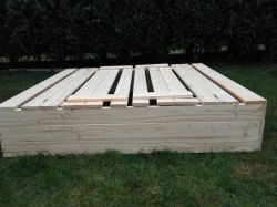 Pískoviště s víkem a se sedákem 150cm - obrázek 3