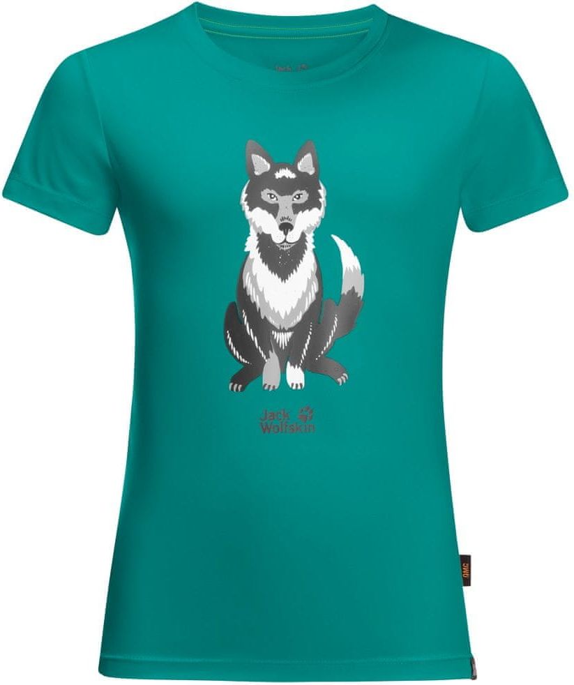 Jack Wolfskin dětské tričko WOLF T KIDS 92, zelená - obrázek 1