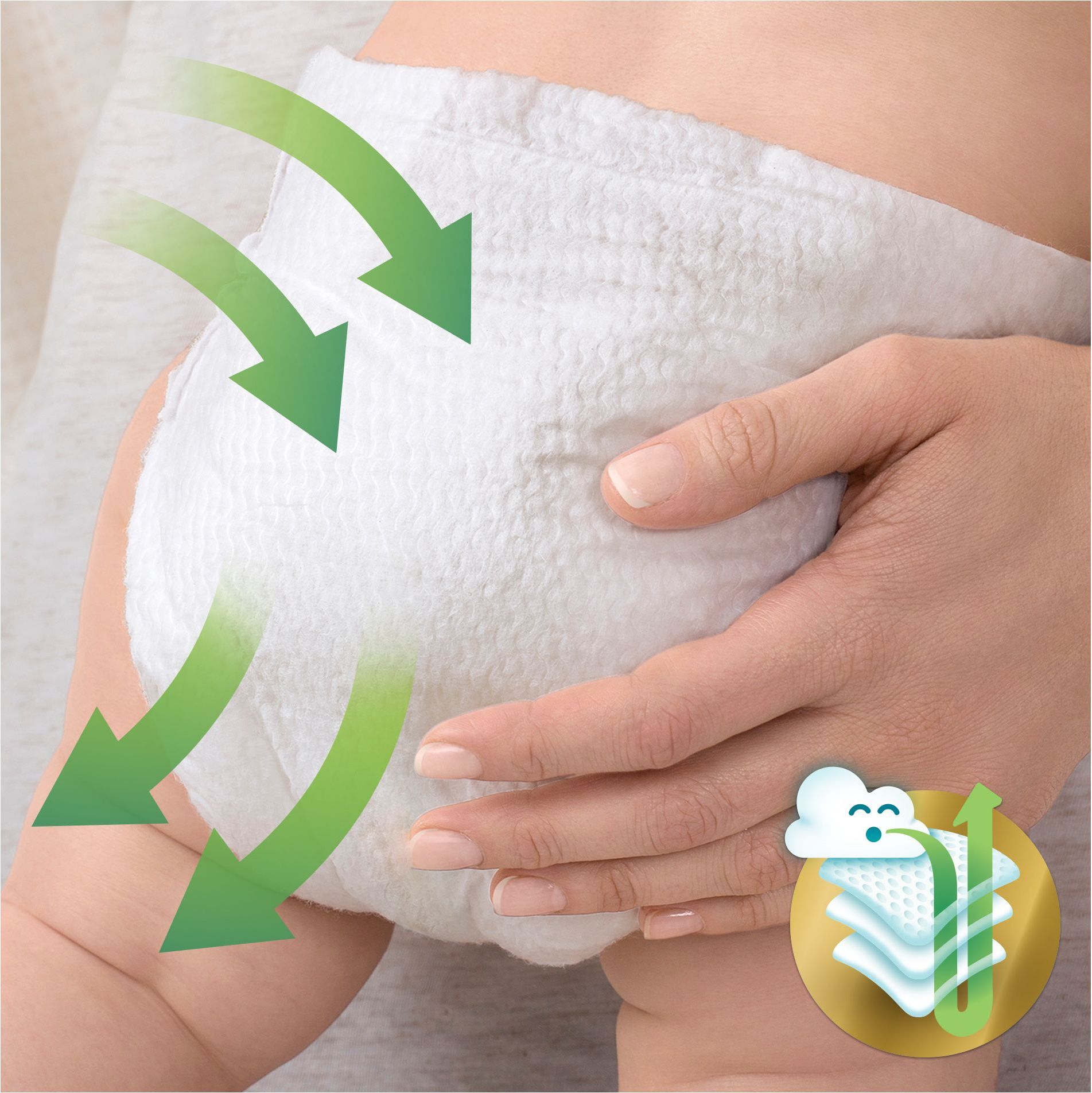 Pampers Premium Care pleny 3 Midi, 5-9 kg 60 ks - obrázek 2