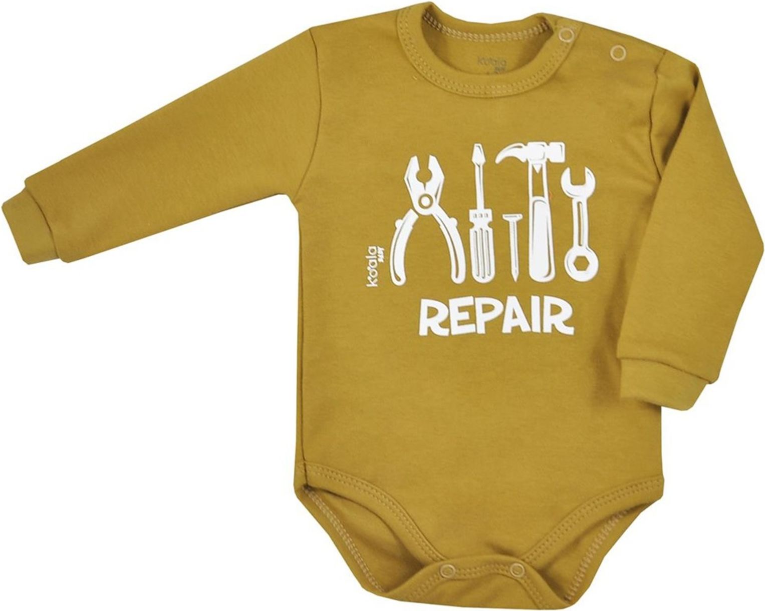 Kojenecké body s dlouhým rukávem Koala Repair oldgold - Kojenecké body s dlouhým rukávem Koala Repair oldgold - obrázek 1