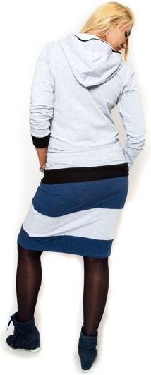 Těhotenská sukně Be MaaMaa - LORA jeans/sv. šedé - M (38) / M - obrázek 3