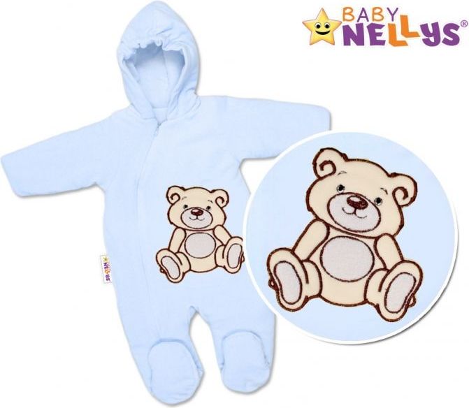 Kombinézka/overálek TEDDY BEAR - sv. modrá - 74 (6-9m) - obrázek 1