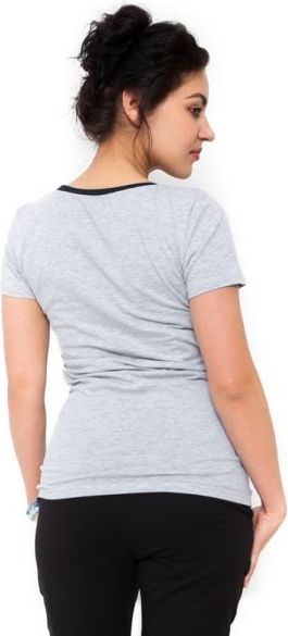 Těhotenské a kojící triko Aldona - světle šedá - XL (42) / XL - obrázek 4