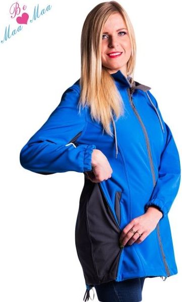 Těhotenská softshellová bunda,kabátek - červená - S (36) - obrázek 2