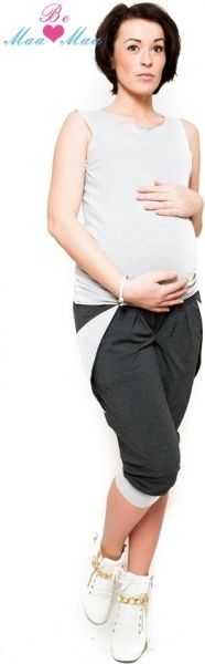 Sportovní, elegantní 3/4 kalhoty Tessi - grafit - XL (42) / XL - obrázek 1