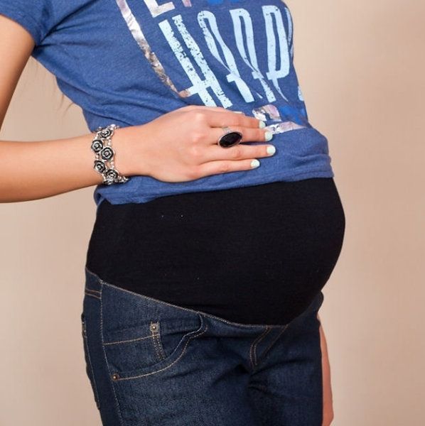 Těhotenské kalhoty JEANS - Granát - XXL (44) - obrázek 2
