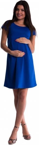 Těhotenské šaty - tm. modré - XL (42) - obrázek 1