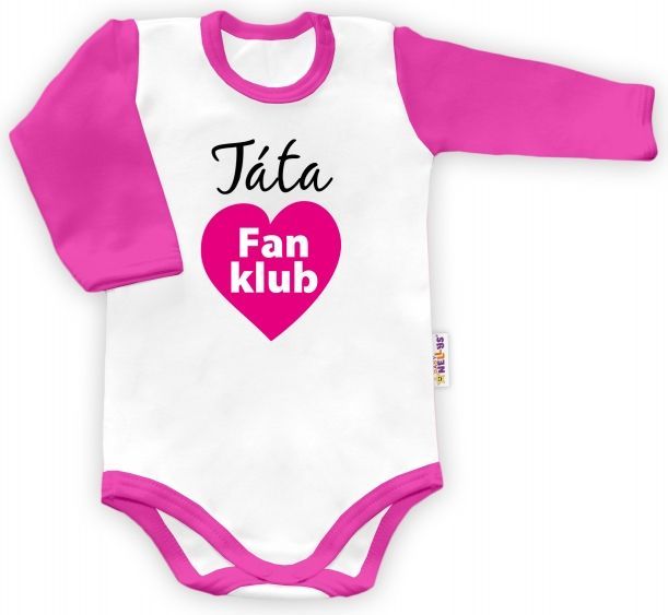 Body dlouhý rukáv Táta Fan klub - holka - 86 (12-18m) - obrázek 1