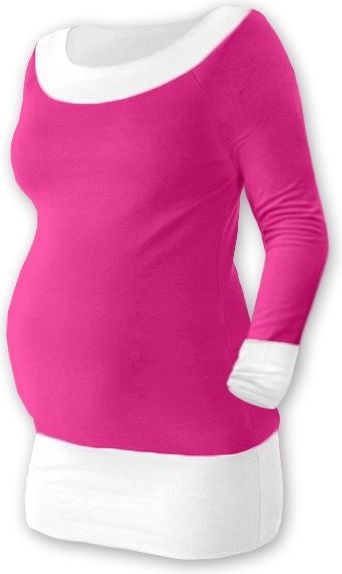 Těhotenska tunika DUO - růžová/bílá - L/XL - obrázek 2