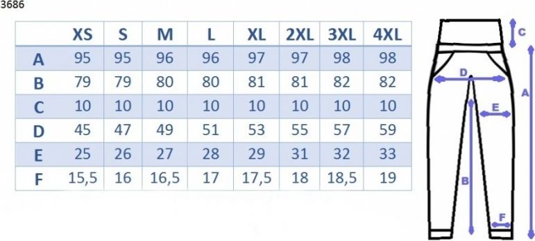 Těhotenské kalhoty s mini těhotenským pásem - černé - M / M (38) - obrázek 3