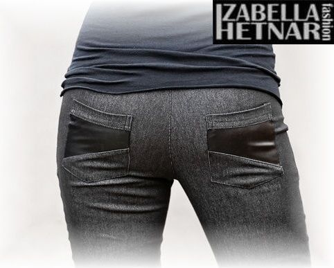 Těhotenské kalhoty/jeans NANA  - černý jeans - M / M (38) - obrázek 2