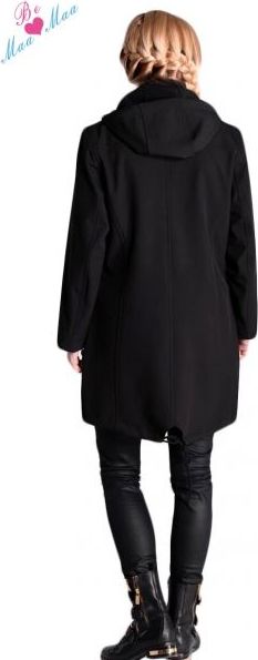 Těhotenská softshellová bunda,kabátek - šedá/grafit - S / S (36) - obrázek 3