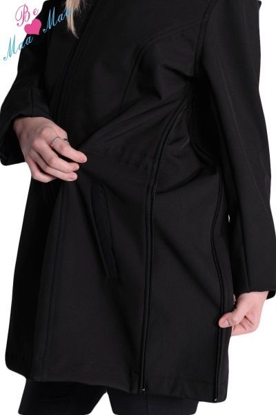 Těhotenská softshellová bunda,kabátek - šedá/grafit - S / S (36) - obrázek 4