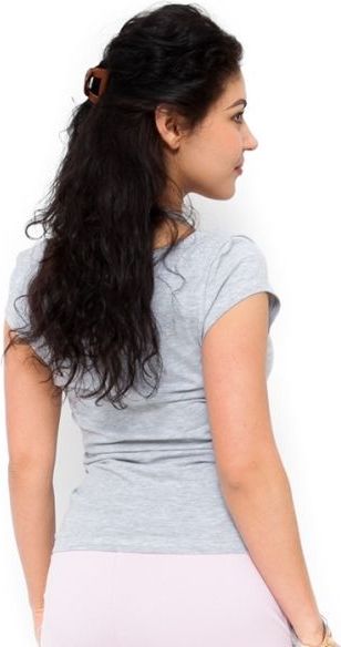 Těhotenské triko/halenka Celina - světle šedá - XL / XL (42) - obrázek 5