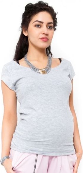 Těhotenské triko/halenka Celina - světle šedá - XL / XL (42) - obrázek 9