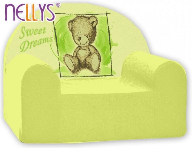 Dětské křesílko/pohovečka Nellys ® - Sweet Dreams by TEDDY - zelené - obrázek 1