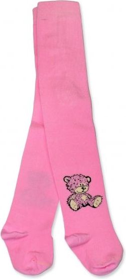 Bavlněné punčocháče Baby Nellys ® - Sweet Teddy - sv. růžové - 80/86 - obrázek 1
