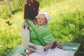 Little FROG Tkaný šátek na nošení dětí -  TSAVORITE - XXL (44) / XXL - obrázek 2