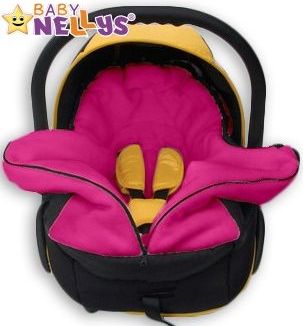 Fusák nejen do autosedačky Baby Nellys ® POLAR - amarantový medvídek - obrázek 3