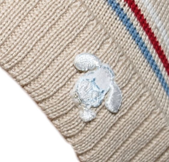 Čepička Proužek Baby Nellys ® na zavazování - béžová - 38/40 čepičky obvod - obrázek 2